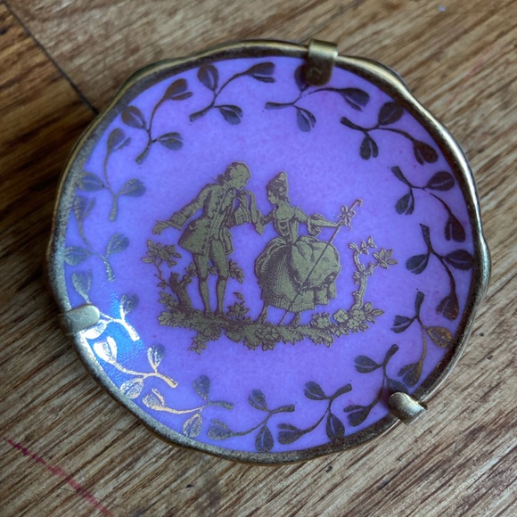 Limoge France miniature plate with stand - Picture 8 of 8